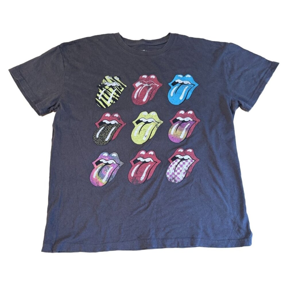 Rolling Stones Rock Band T-Shirt 9-Mouth Graphic Men's Size Medium